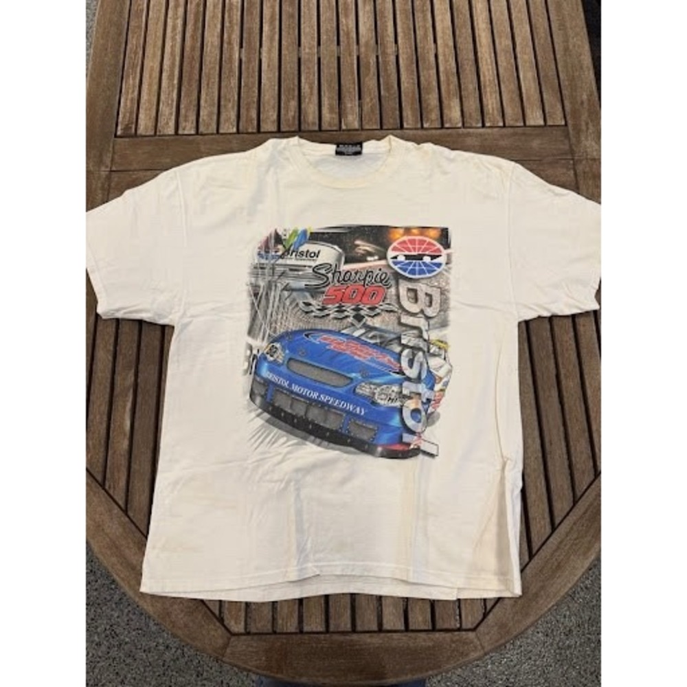 Vtg 2001 NASCAR Sharpie 500 Bristol Motor Speedway T-Shirt Chase Authentics L